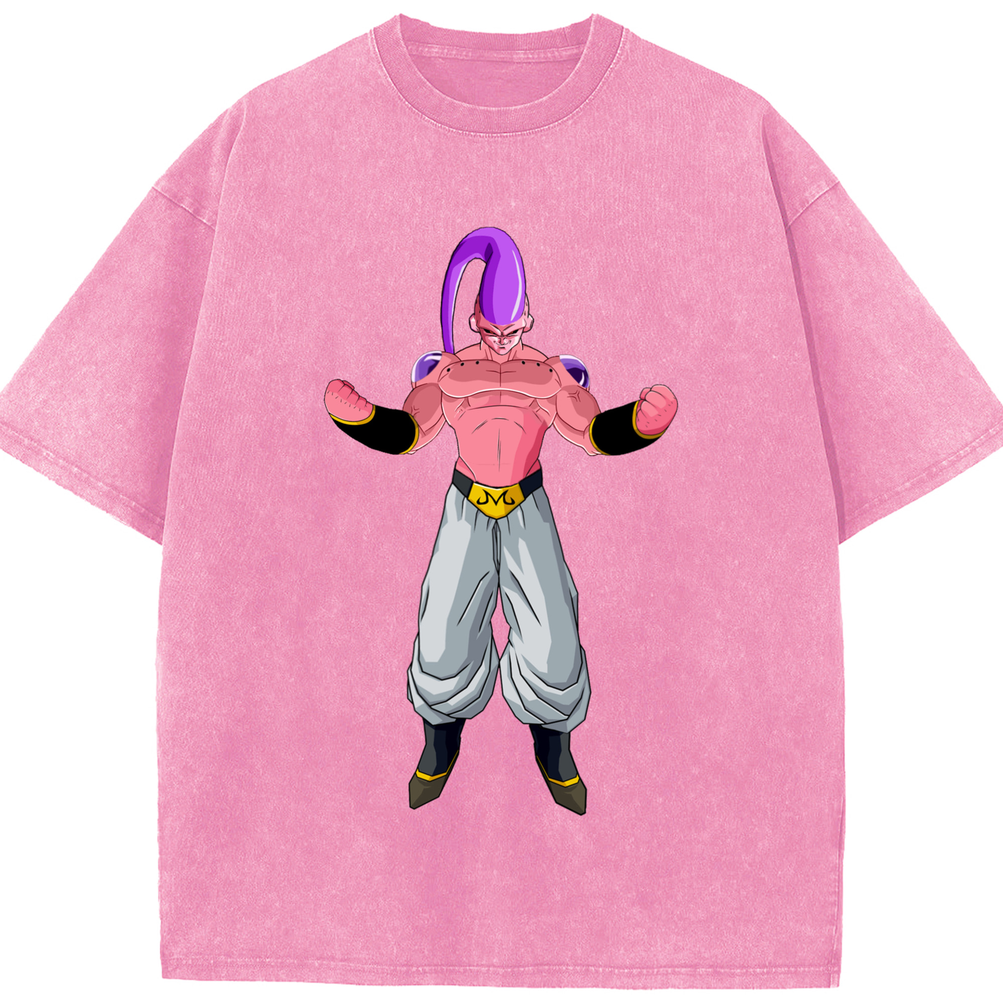 ドラゴンボール 魔人ブウ DRAGON BALL Majin Buu 綿100% ヴィンテージ風 半袖Tシャツ（フロントプリント）